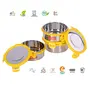 Sumeet Airtight & Leak Proof Steelexo S.S. Containers with Stainless Steel Lid - Size 300ML - 3 Pcs, 2 image