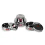Sumeet Stainless Steel Flat Canisters/Puri Dabba/Storage Containers Set of 4Pcs (No. 6 to No. 9) (200ml 350ml 500ml 800ml), 11 image