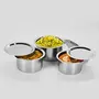 Sumeet 3 Pcs Stainless Steel Induction & gass Stove Friendly Heavy 18 Gauge Flat Bottom Container Set / Tope / Cookware Set With Lids, 2 image
