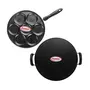 Sumeet Nonstick Insta Saral Tawa 30.5cm Dia with Multi Snack Maker 7 Pieces Combo Set Silver, 5 image