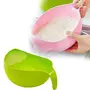 Plastic Fruit Bowl Thick Drain Basket with Handle, 2 image