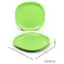 Signoraware Square Plastic Full Plate Set Set of 3 Parrot Green, 3 image