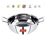 Sumeet Stainless Steel Induction Bottom (Encapsulated ) Gas Stove Friendly Kadhai Size No.12 1.9 LTR, 8 image