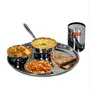 Sumeet Stainless Steel Mirror Finish Dinner set of 24 Pcs (4 Plate 4 Small / Halwa Plate 8 Bowl / Wati 4 Glass 4 Spoon), 3 image