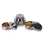 Sumeet Stainless Steel Flat Canisters/Puri Dabba/Storage Containers Set of 4Pcs (No. 6 to No. 9) (200ml 350ml 500ml 800ml), 2 image