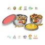 Sumeet Stainless Steel Modena Food Storage Airtight & Leak Proof Containers Set of 3 pc (400 ml 500 ml & 800 ml), 5 image
