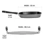 Sumeet Aluminium Nonstick Insta Combo Set (Silver; Saral Tawa 30.5cm Dia and Grill Pan 22cm Diameter), 8 image