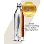MILTON Thermosteel Duo Deluxe Vacuum Insulated Flask 1L (Silver) & Duke 500 Stainless Steel Water Bottle 400 Ml Silver, 4 image
