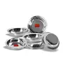Sumeet Stainless Steel Heavy Gauge Multi Utility Serving Plates with Mirror Finish 19cm Dia - Set of 6pc, 5 image