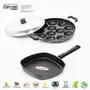 Sumeet Nonstick Stainless Steel Amez Grill Pan - 22cm and Grill Appam Patra Combo Set (Silver) - 12 Pcs, 2 image