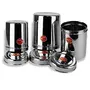 Sumeet Stainless Steel Vertical Canisters/Ubha Dabba/Storage Containers Set of 3Pcs (No. 10 to No. 12) (900ml 1.250 LTR 1.6 LTR), 11 image
