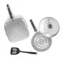Sumeet Aluminium Nonstick Cookware Set 4 Piece (Silver), 5 image