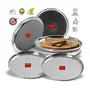 Sumeet Stainless Steel Heavy Gauge Dinner Plates with Mirror Finish 27.5cm Dia - Set of 3pc, 2 image