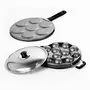 Sumeet Aluminium 7-Pieces Multi Snack Maker and 12-Piece Stainless Steel Grill Appam Patra (Silver), 14 image