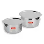 Sumeet 2 Pcs Large Size Stainless Steel Induction & Gas Stove Friendly Container Set/Tope/Cookware Set with Lids - Size No.15 to No.16 - Capacity -3.7 LTR to 4.2 LTR, 14 image