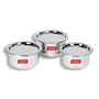 Sumeet 3mm Thick Aluminium Tope with S.S. Lid No. 12 to 14 ( Silver Capacity 1.7 LTR 3.2 LTR) Set of 6 Pc, 5 image
