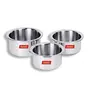 Sumeet Aluminium Tope Set of 3 Pc No. 12 to 14 ( Silver 3mm Thick Capacity 1.7 LTR 3.2 LTR), 6 image