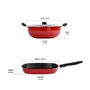 Sumeet 2.6mm Thick Non-Stick Scarlet Cookware Set (Kadhai with Lid  1.5Ltr Capacity- 20cm Dia + Grill Pan  1.1Ltr Capacity  22cm Dia), 8 image
