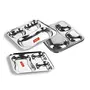 Sumeet Stainless Steel 3 in 1 Pav Bhaji Plate/Compartment Plate 21.5cm Dia - Set of 3pc, 14 image