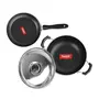 Sumeet Aluminium Cookware Set With Lid 1.5L 1 Kadhai With Lid 1 Tapper Pan (Red), 14 image