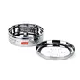 Sumeet Stainless Steel Hole Puri Dabbas/Flat Canisters with Air Ventilation Size No. 12-20.4cm Dia, 14 image