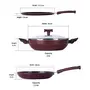 Sumeet 2.6mm Thick First in Class Woody Nonstick Cookware (Set of Kadhai Tapper Pan Dosa Tawa), 5 image