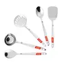 Sumeet Stainless Steel Big Serving and Cooking Spoon Set of 5pc (1 Turner 1 Serving Spoon 1 Skimmer 1 Basting Spoon 1 Ladle), 11 image