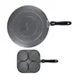 Sumeet NonStick Srebrna Cookware Set (Conceve/Roti Tawa - 28Cm Dia + Mini Multi Snack Maker - 4 Cavity -19.5cm), 11 image