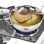 Sumeet Stainless Steel Induction Encapsulated Bottom gass Stove Friendly Multi Utility Kadhai Set with Lid and 5 Plates (Steel), 3 image