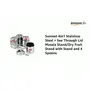 Sumeet 7in1 Stainless Steel + See Through Lid Masala Stand/Dry Fruit Stand with Stand and 7 Spoons, 2 image