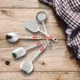 Sumeet Stainless Steel Small Serving and Cooking Spoon Set of 5pc (1 Turner 1 Serving Spoon 1 Skimmer 1 Basting Spoon 1 Ladle), 5 image