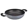 Non-Stick 2 Litre Kadhai with Glass Lid 24 cm (Induction and Gas Compatible) Black- TI3K12GL, 4 image