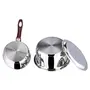 Vinod Capsule Bottom Tope (1.4Ltr) with lid & Regaular Saucepan (0.8Ltr)(Induction Friendly), 3 image
