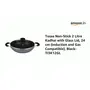 Non-Stick 2 Litre Kadhai with Glass Lid 24 cm (Induction and Gas Compatible) Black- TI3K12GL, 2 image