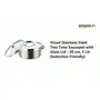 Vinod Stainless Steel Two Tone Saucepot with Glass Lid - 20 cm 3 Ltr (Induction Friendly), 2 image