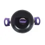 Wonderchef Induction Base Non-Stick Aluminum Elite Wok with Lid 20cm 2-Pieces Purple and Black, 5 image
