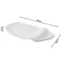 White Fine Porcelain Serving Wavy Platter White Serving Tray for Chips Nachos Chip and Dip, 4 image