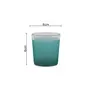 Frost Turquoise Tealight Holder Set of 4 Glass Votive Candle Holder Table with Free Candle, 5 image