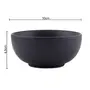 Matt Black Ceramic Bowl Set for Soup and Multipurpose Snacks Serving Small Bowls - Pack of 2, 4 image