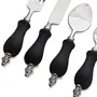 Premium Stainless Steel - Elegant Flatware 16 Pieces Cutlery Set with Black Matt Ceramic Handle- Dinner Forks Spoons Knives Dessert Spoons, 2 image