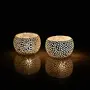 TeaLight Candle Holder for Home Decoration Moroccan Glass Mosaic Glass for Home Room Bedroom day Diwali Decoration | Pack of 2, 5 image