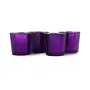 Lilac Violet Silver T-Light Holder Glass Candle Holder Stand with Free Candle, 2 image