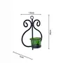 Set of 2 Decorative Wall Sconce/Candle Holder with Green Glass and Free T-Light Candles, 5 image