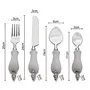 Premium Stainless Steel - Elegant Flatware 16 Pieces Cutlery Set with White Matt Ceramic Handle- Dinner Forks Spoons Knives Dessert Spoons, 3 image