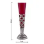Cardinal Flower Vase Small with Hand Carving Red Long for Home Decoration Living Room Flower Not Included, 4 image