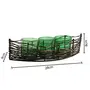 Black with Antique Golden Wire Cruise Three Votive Stand Green Candle Stand with Candles, 5 image