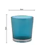 Gy Votive Set (4 Pieces) Turquoise Glass Candle Holder with T-Lights, 3 image