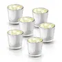 T-Light Holder Glass Candle Stick Holder Stand with Free Candle Set of 6, 2 image