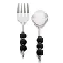 NoodlePasta Server and Serving Spoon Set of 2 Stainless Steel with Black Ceramic Bead Handle, 2 image