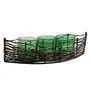 Black with Antique Golden Wire Cruise Three Votive Stand Green Candle Stand with Candles, 2 image